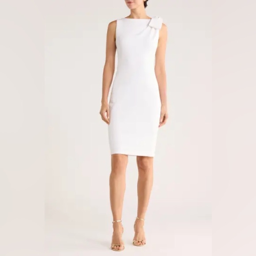 Calvin Klein White Bow Dress